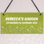 Personalised Novelty Garden Sign Lockdown Quaratine Keepsake