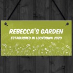 Personalised Novelty Garden Sign Lockdown Quaratine Keepsake