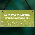 Personalised Novelty Garden Sign Lockdown Quaratine Keepsake