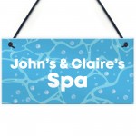 Personalised Spa Hot Tub Sign Accessories Garden Signs And Decor