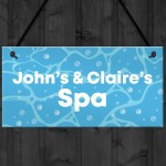 Personalised Spa Hot Tub Sign Accessories Garden Signs And Decor