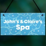 Personalised Spa Hot Tub Sign Accessories Garden Signs And Decor