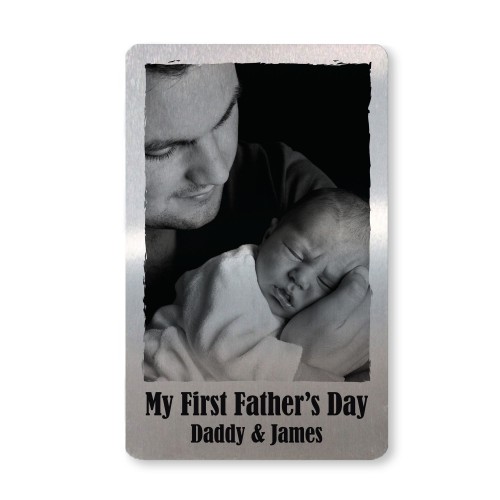 First Fathers Day Gift Novelty Dad Gift Personalised Metal Card