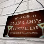 Novelty Cocktail Bar Sign Corona Lockdown Quaratine Bar Gifts 
