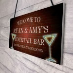 Novelty Cocktail Bar Sign Corona Lockdown Quaratine Bar Gifts 
