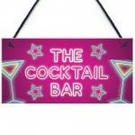 The Cocktail Bar Novelty Bar Signs And Plaques Home Bar Sign