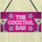 The Cocktail Bar Novelty Bar Signs And Plaques Home Bar Sign