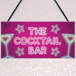 The Cocktail Bar Novelty Bar Signs And Plaques Home Bar Sign