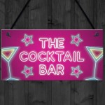 The Cocktail Bar Novelty Bar Signs And Plaques Home Bar Sign