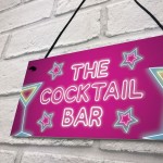 The Cocktail Bar Novelty Bar Signs And Plaques Home Bar Sign