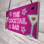 The Cocktail Bar Novelty Bar Signs And Plaques Home Bar Sign