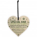 Novelty Gift For Dad Wooden Hanging Heart Gift For Fathers Day
