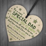 Novelty Gift For Dad Wooden Hanging Heart Gift For Fathers Day