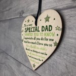Novelty Gift For Dad Wooden Hanging Heart Gift For Fathers Day
