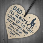 Fathers Day Gift Idea Wooden Heart Sign Gift For Dad Novelty