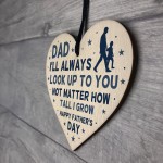 Fathers Day Gift Idea Wooden Heart Sign Gift For Dad Novelty