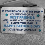Thank You Fathers Day Gift For Dad Personalised Wallet Insert