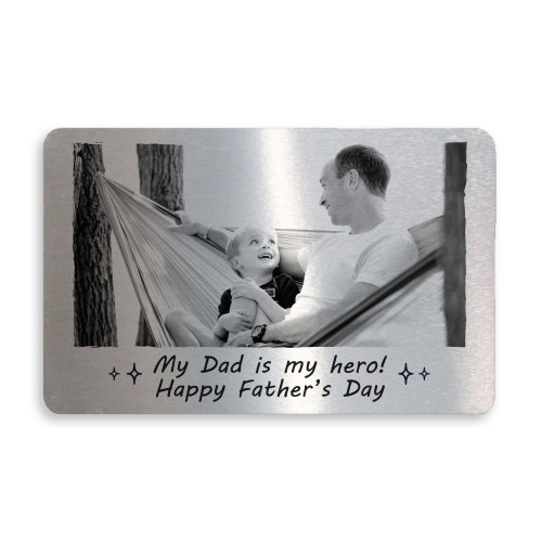 Fathers Day Gift From Son Daughter Personalised Metal Card