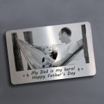 Fathers Day Gift From Son Daughter Personalised Metal Card