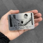 Fathers Day Gift From Son Daughter Personalised Metal Card