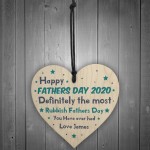 Fathers Day Wooden Heart Gift PERSONALISED Gift Idea For Dad