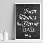 Happy Fathers Day Dad Print Gift From Daughter Son Keepsake