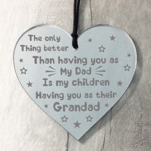 Novelty Fathers Day Birthday Gift For Grandad Dad Mirror Acrylic