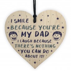 Funny Dad Gifts For Fathers Day Birthday Wood Heart Novelty Gift