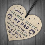 Funny Dad Gifts For Fathers Day Birthday Wood Heart Novelty Gift