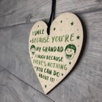 Funny Grandad Gift For Fathers Day Novelty Wooden Heart Sign