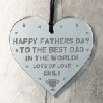 Fathers Dy Gift Personalised Mirror Acrylic Heart Novelty Gift