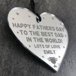 Fathers Dy Gift Personalised Mirror Acrylic Heart Novelty Gift