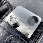 Personalised Fathers Day Gift For Step Dad Metal Photo Card Gift