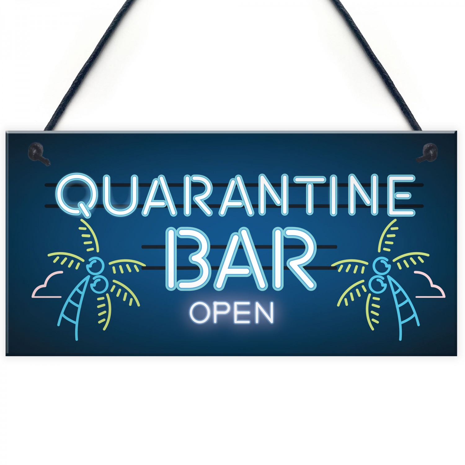 Novelty Quarantine Bar Sign Funny Home Bar Signs Man Cave Gift Decor Plaques 