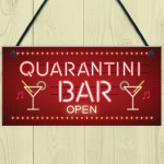 Novelty Home Bar Signs QUARANTINE Gifts For Man Cave Bar Signs