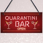 Novelty Home Bar Signs QUARANTINE Gifts For Man Cave Bar Signs