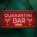Novelty Home Bar Signs QUARANTINE Gifts For Man Cave Bar Signs