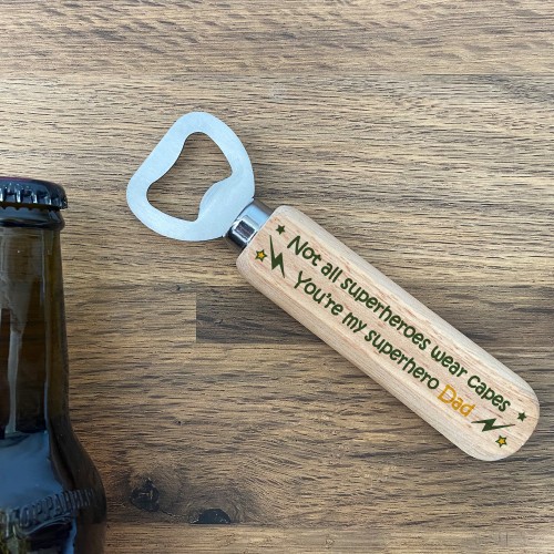 Special Gift For Dad From Daughter Son Wooden Bottle Opener