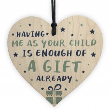 Funny Fathers Day Birthday Gift For Dad Wood Heart Daughter Son