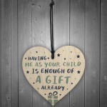 Funny Fathers Day Birthday Gift For Dad Wood Heart Daughter Son