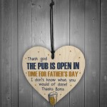 Funny Fathers Day Gift Lockdown Boris Gift Wood Heart