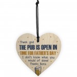 Funny Fathers Day Gift Lockdown Boris Gift Wood Heart