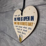 Funny Fathers Day Gift Lockdown Boris Gift Wood Heart
