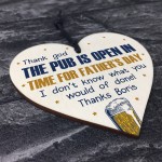Funny Fathers Day Gift Lockdown Boris Gift Wood Heart