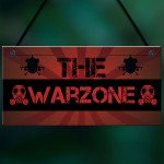 THE WARZONE Boys Gaming Bedroom Man Cave Sign Gift For Him