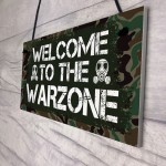 WELCOME TO THE WARZONE Gaming Sign Gamer Gift Bedroom Door Sign