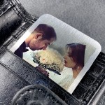 1st Wedding Anniversary Personalised Metal Photo Card Keepsake