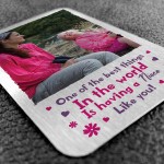 Personalised Metal Photo Card Gift For Niece Birthday Gift