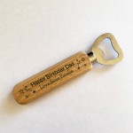Personalised Birthday Gift For Dad Wooden Bottle Opener Novelty