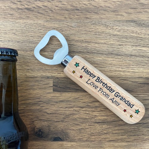 Personalised Birthday Gift For Grandad Bottle Opener Gift